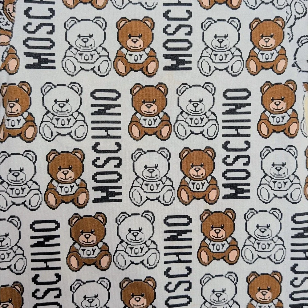 MOSCHINO Baby Kids' Teddy Bear All Over Print Cotton T-shirt - Size 4 Years